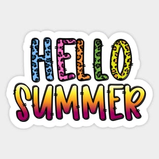 Hello Summer Cheetah design Sticker